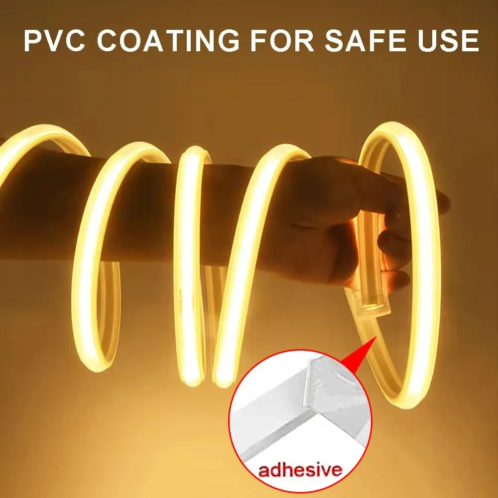 220V High Brightness Waterproof COB LED Strip