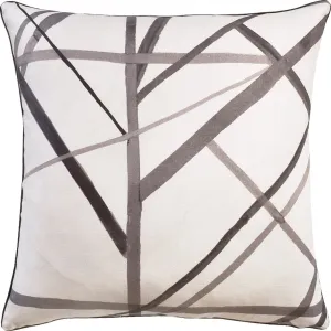 22X22 CHANNELS TAUPE PILLOW