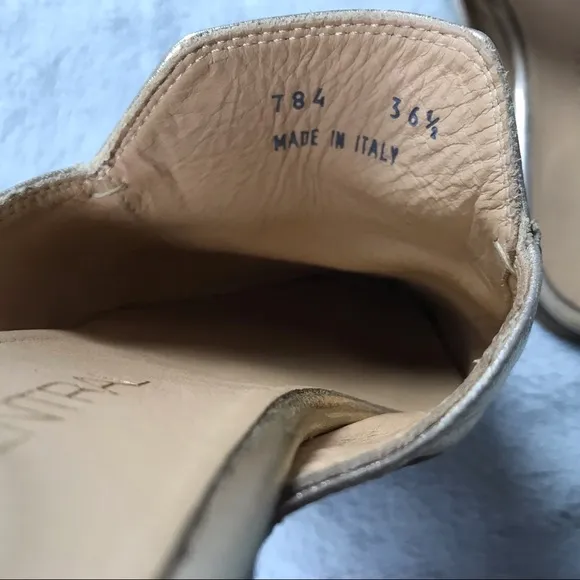 275 Central Gold 784 Leather Horsebit Mule Slide