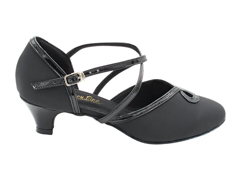 6859 Black Nubuck & Black Patent Trim
