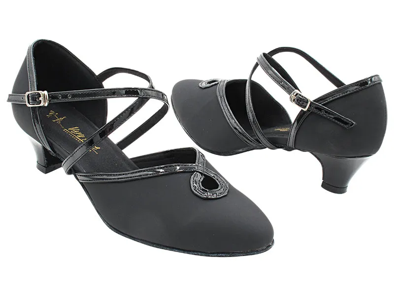 6859 Black Nubuck & Black Patent Trim
