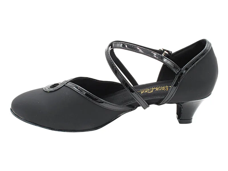 6859 Black Nubuck & Black Patent Trim