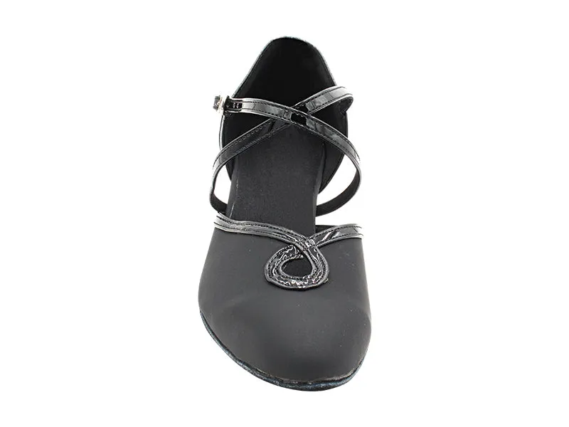 6859 Black Nubuck & Black Patent Trim