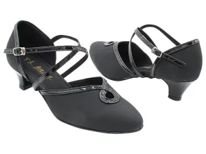 6859 Black Nubuck & Black Patent Trim