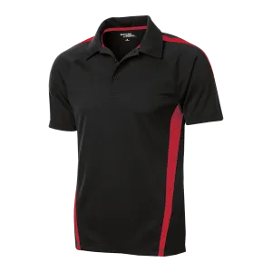 A1418M Mens Micro-Mesh Colorblock Polo