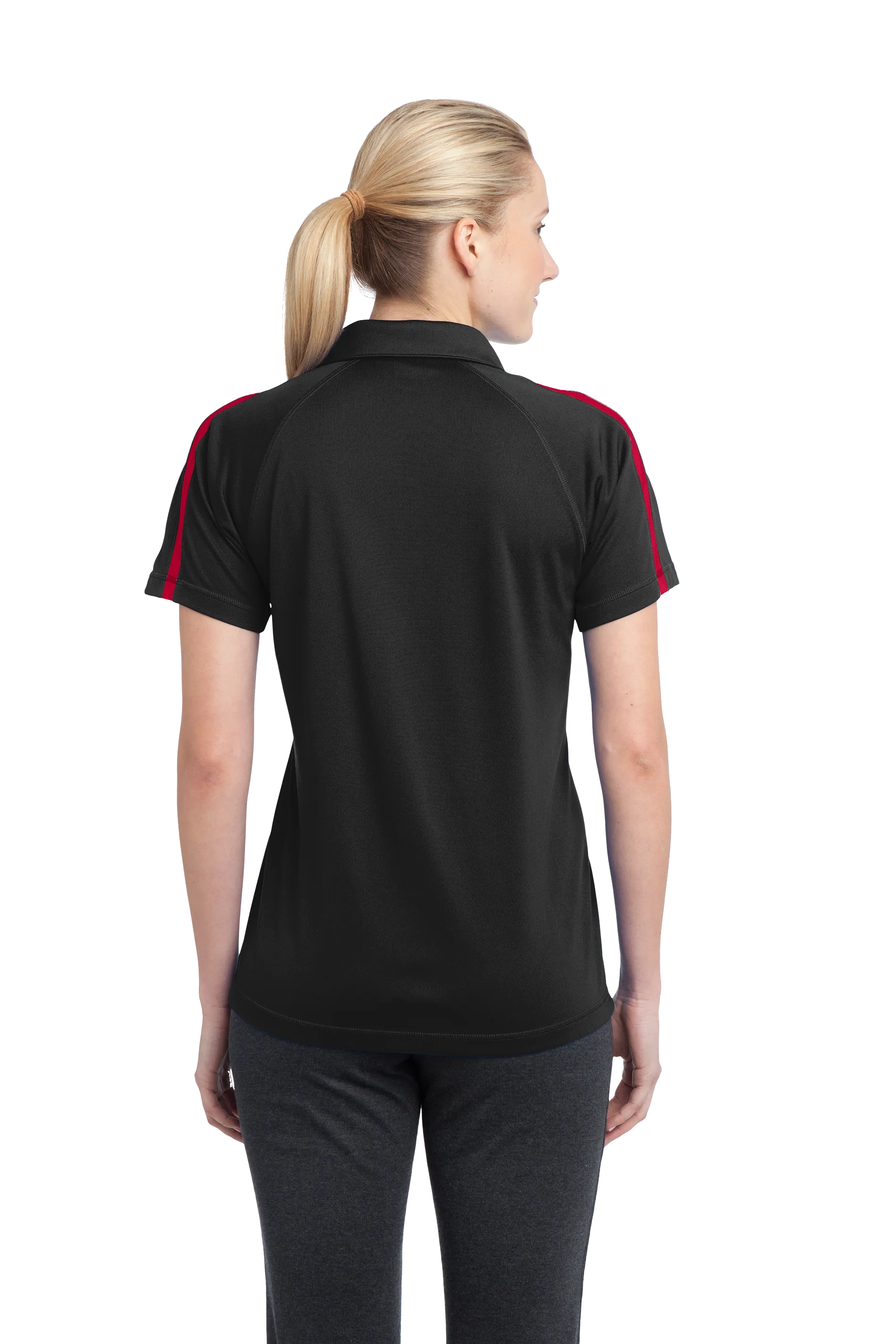 A1418W Ladies Micro-Mesh Colorblock Polo