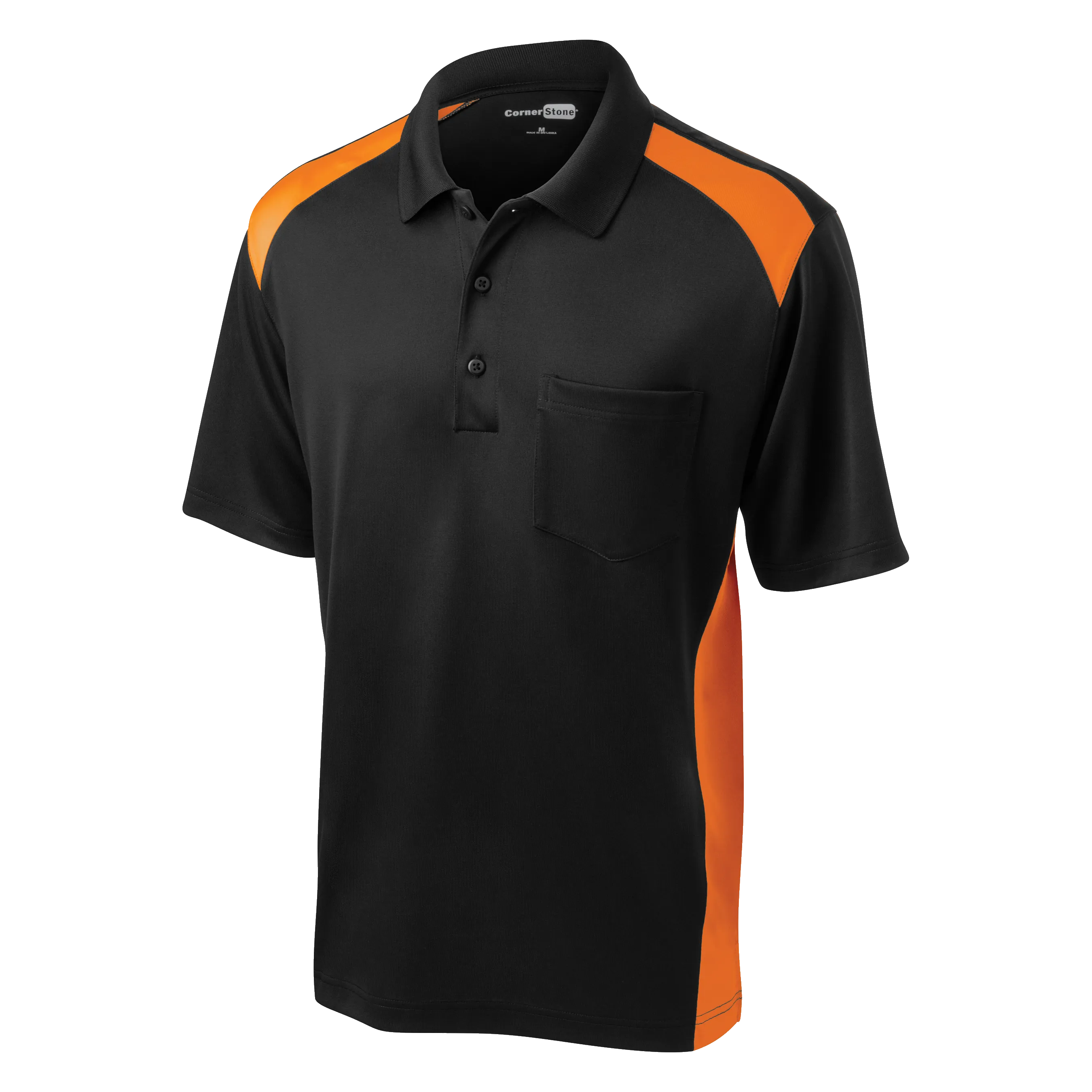 A1536M Mens Snag-Proof Colorblock Pocket Polo
