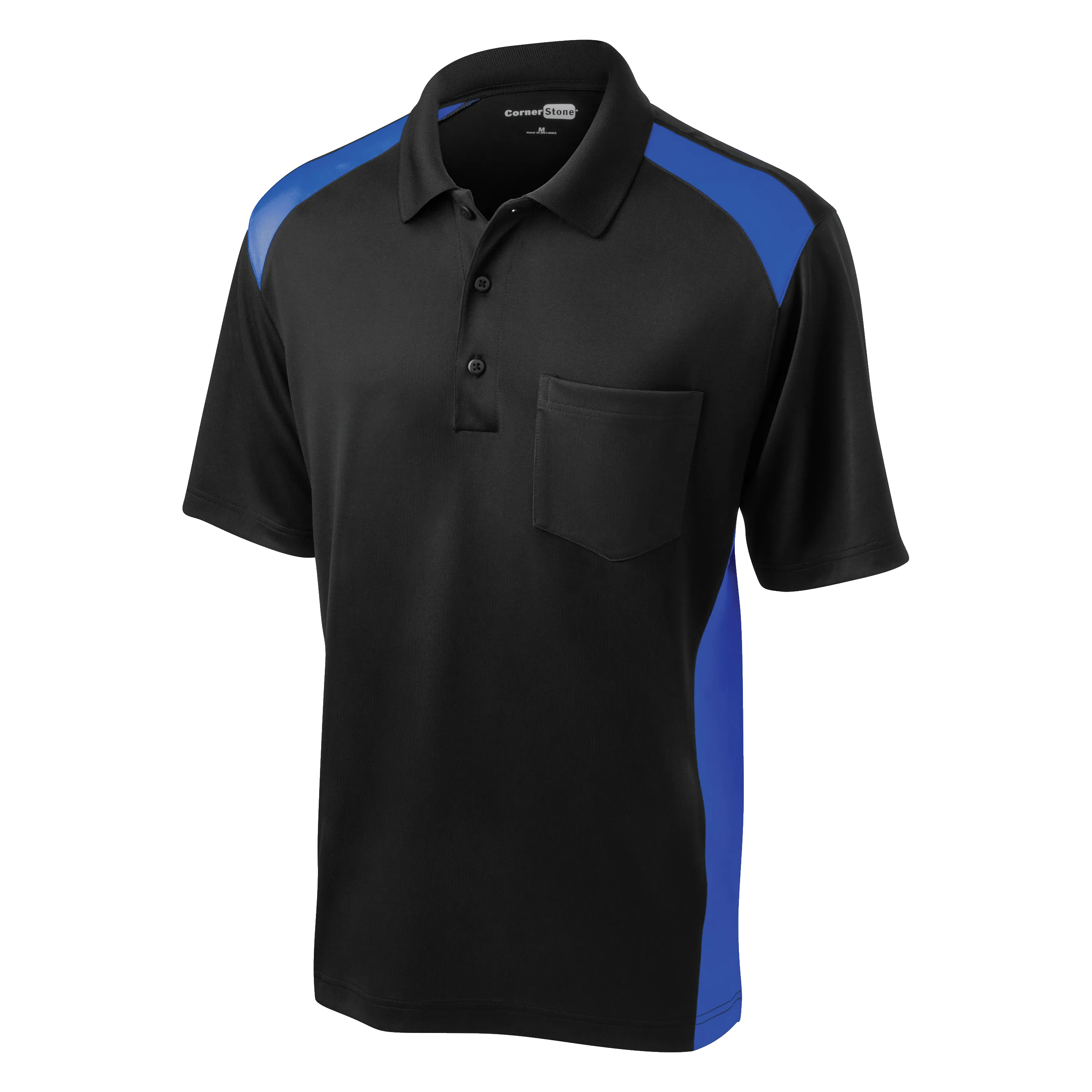 A1536M Mens Snag-Proof Colorblock Pocket Polo