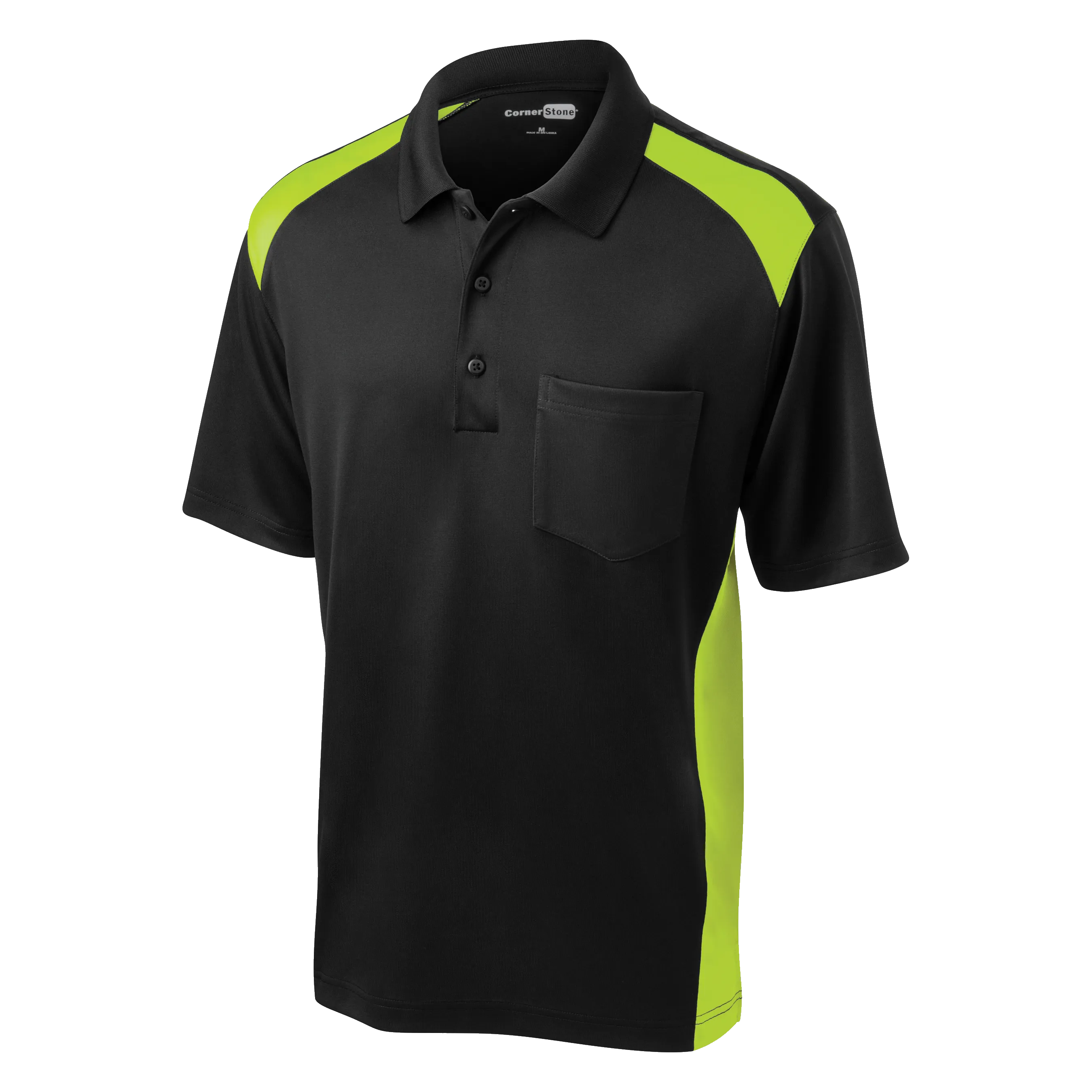 A1536M Mens Snag-Proof Colorblock Pocket Polo