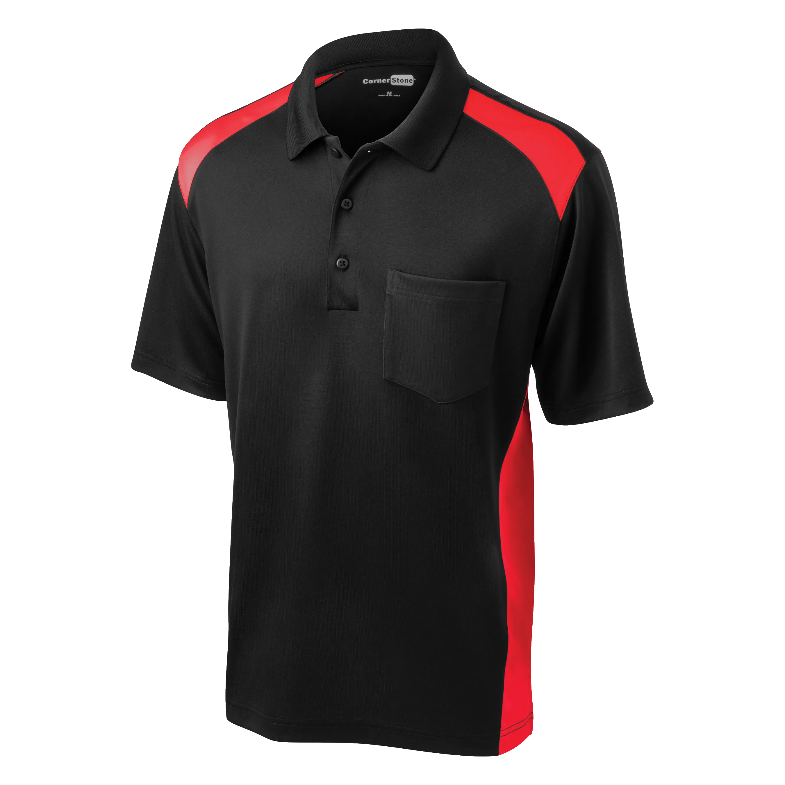 A1536M Mens Snag-Proof Colorblock Pocket Polo