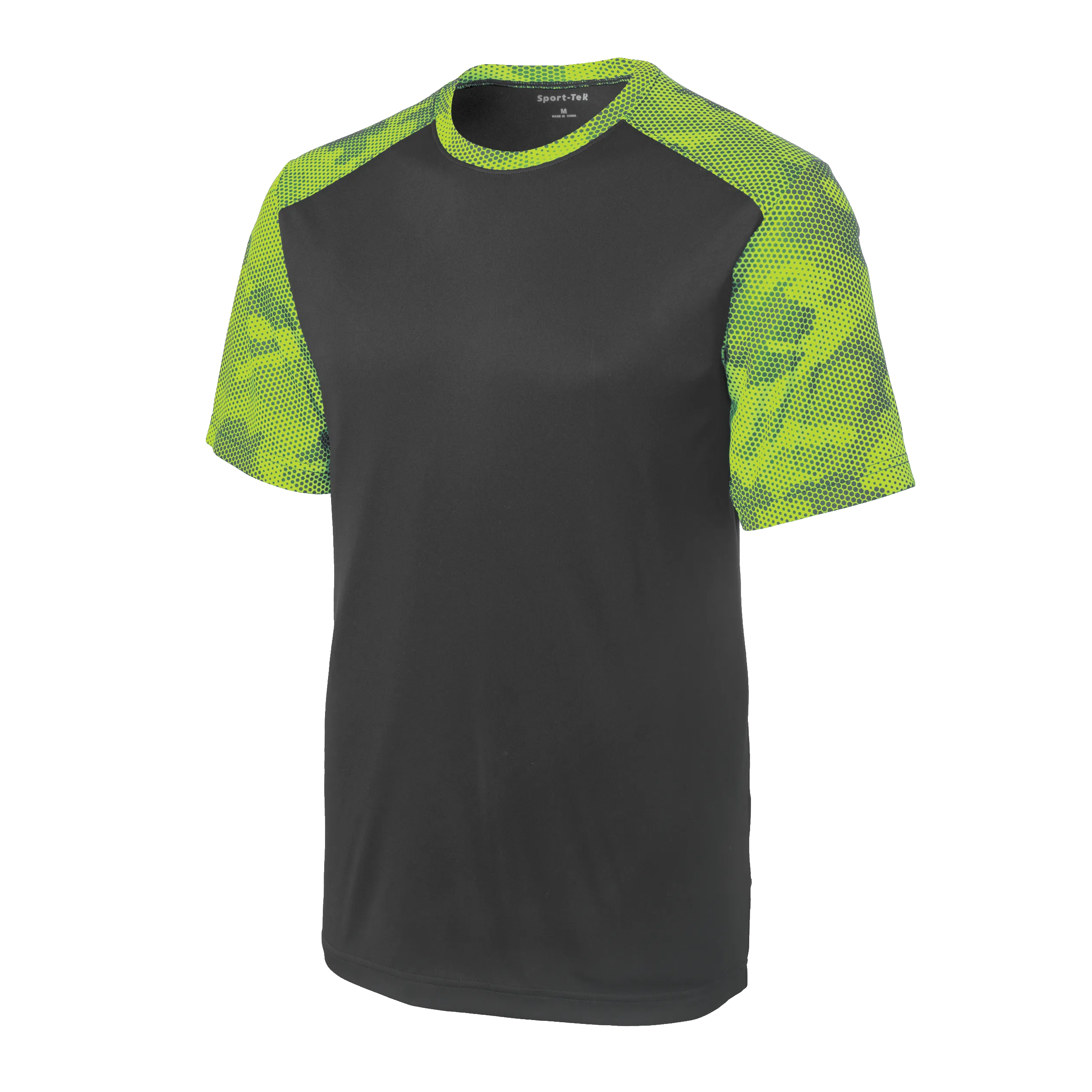 A1622M Mens Short Sleeve CamoHex Colorblock Tee