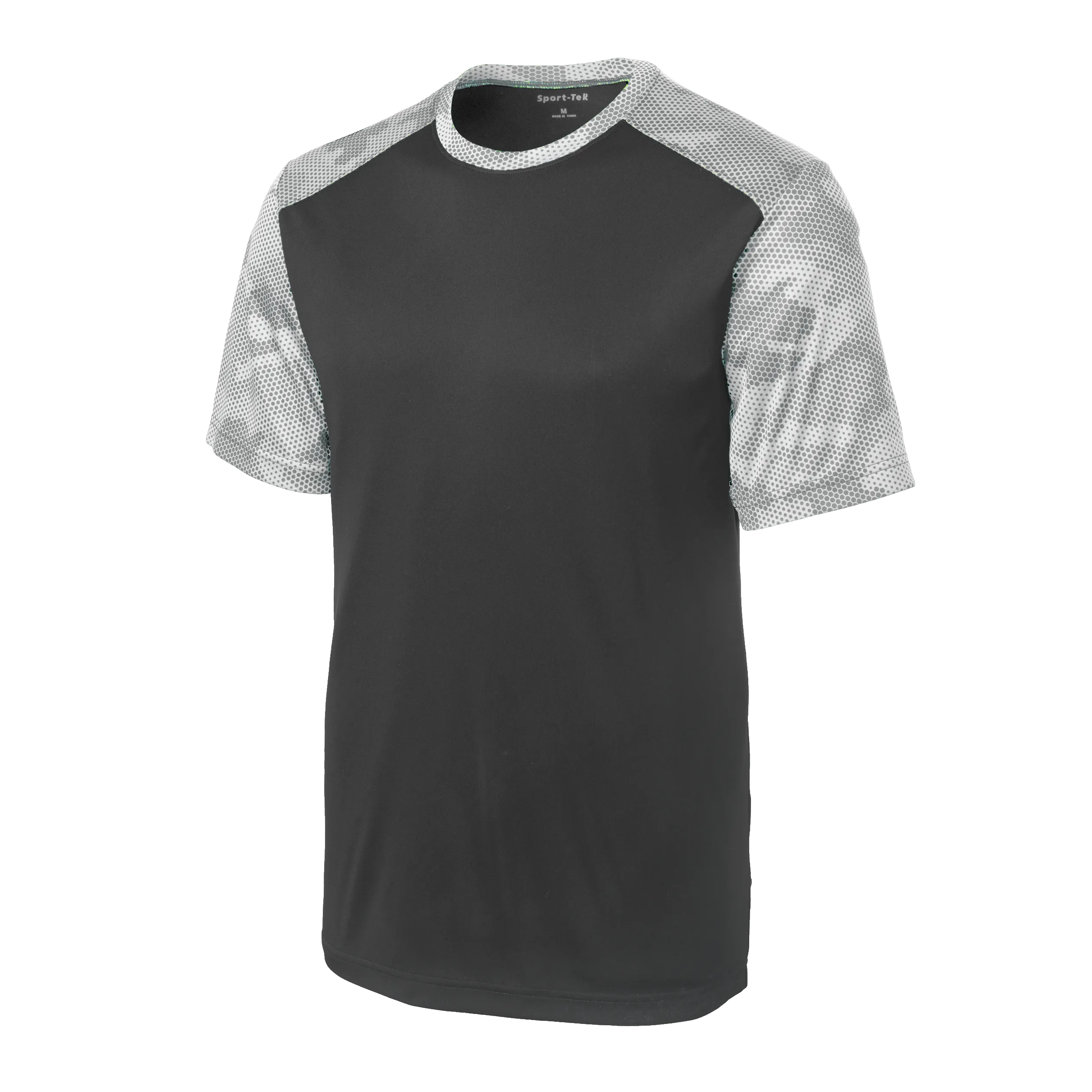 A1622M Mens Short Sleeve CamoHex Colorblock Tee