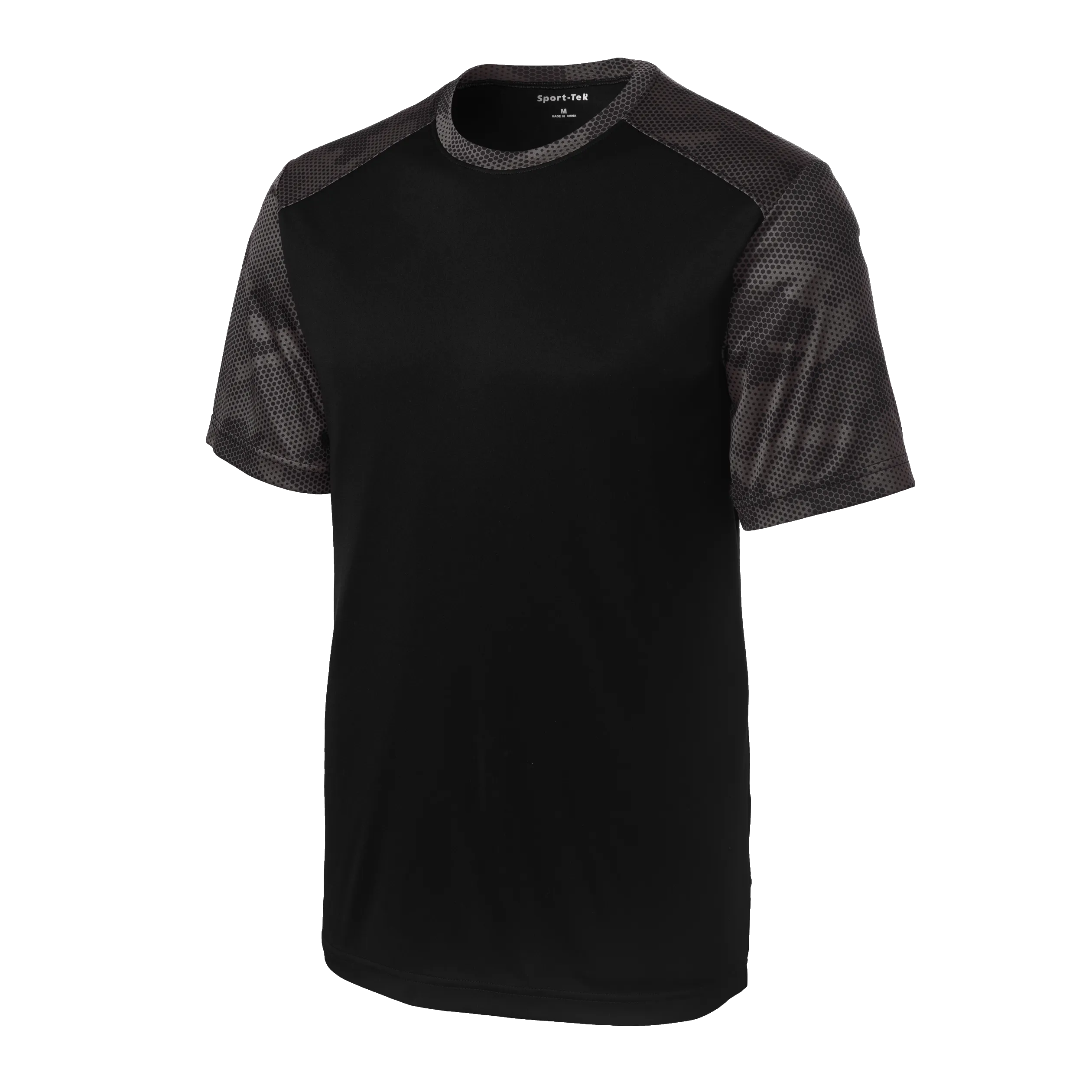 A1622M Mens Short Sleeve CamoHex Colorblock Tee
