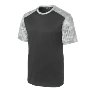 A1622M Mens Short Sleeve CamoHex Colorblock Tee