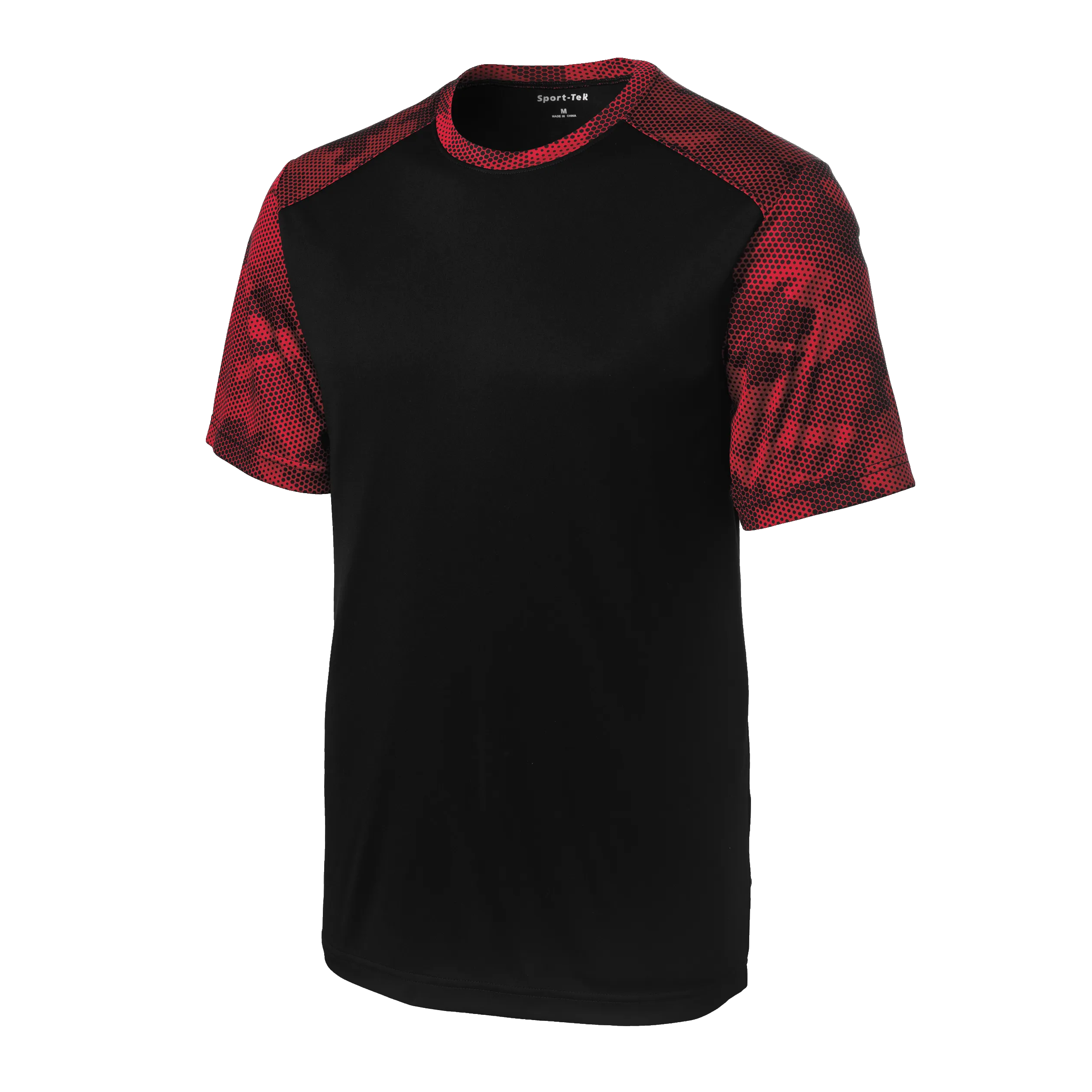 A1622M Mens Short Sleeve CamoHex Colorblock Tee