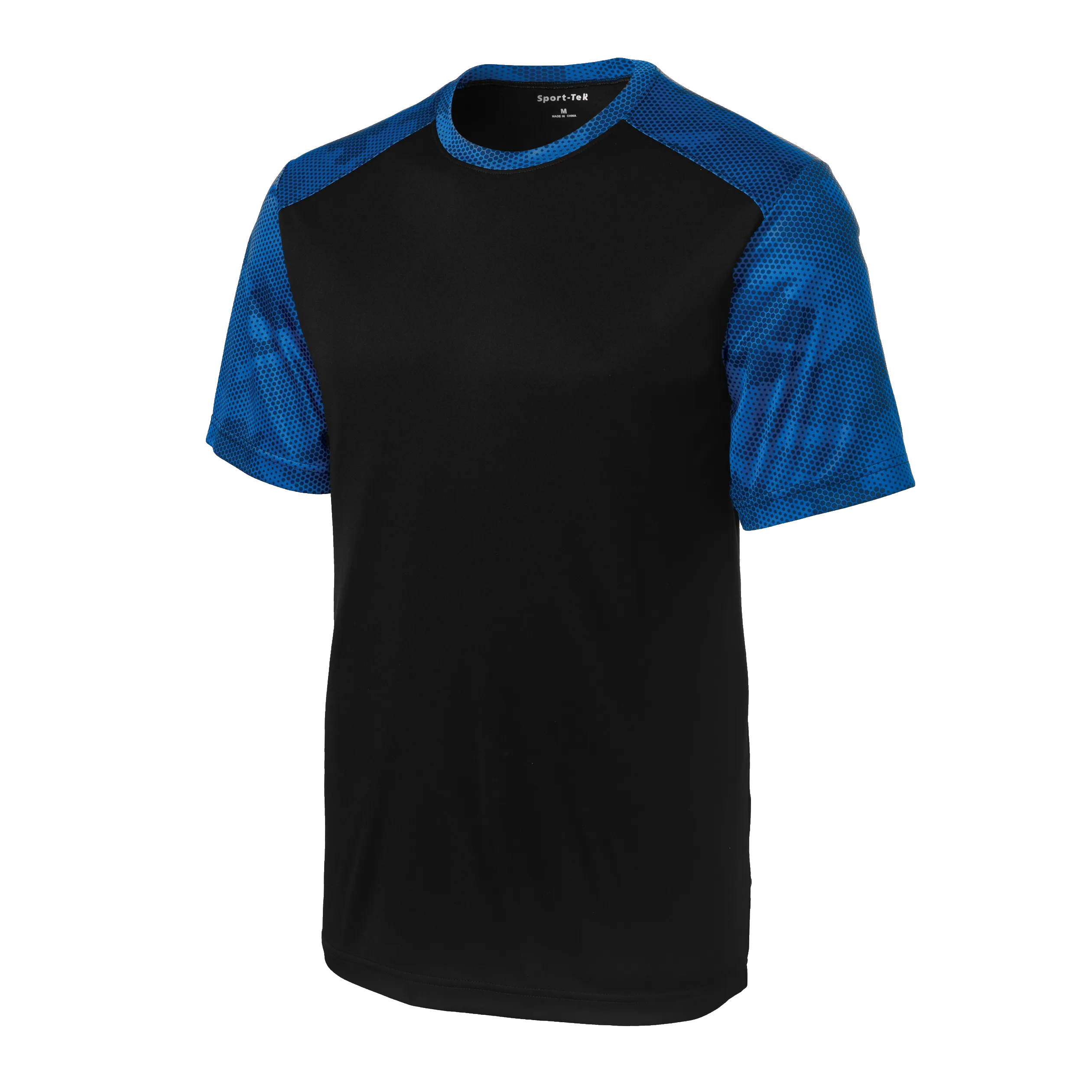 A1622M Mens Short Sleeve CamoHex Colorblock Tee