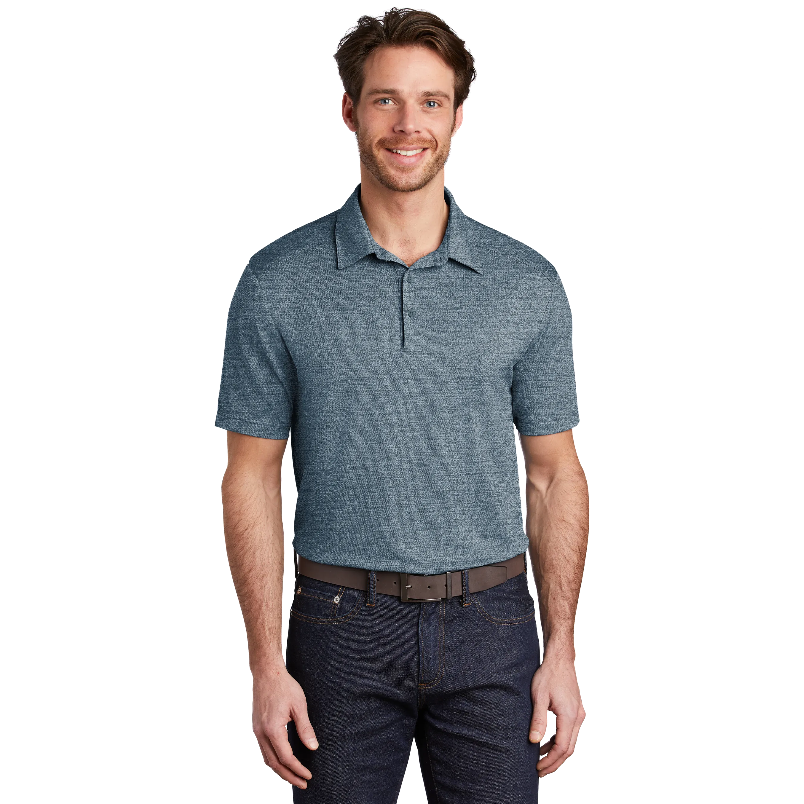 A2010 Mens Stretch Heather Polo