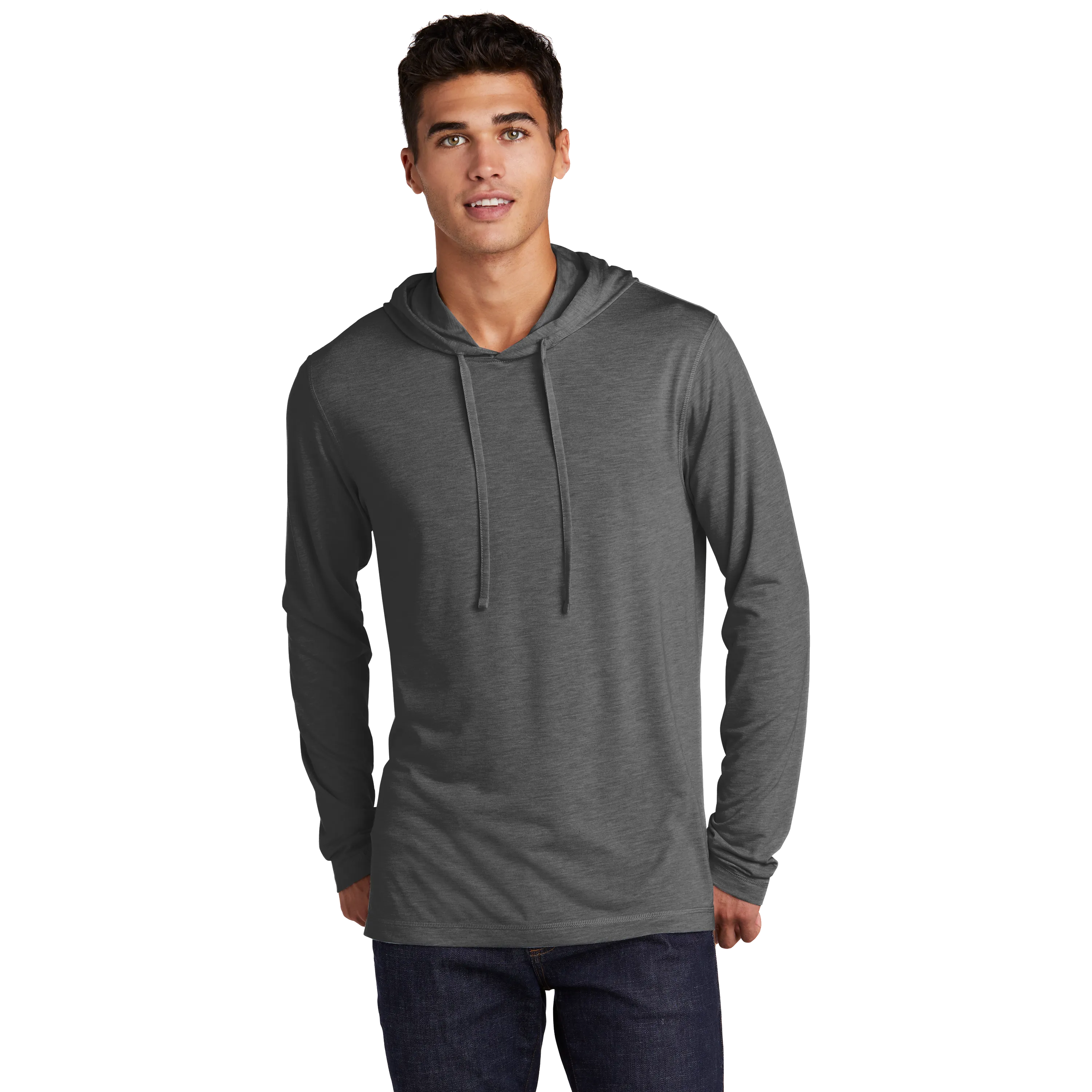 A2046M Mens Tri-Blend Wicking Long Sleeve Hoodie