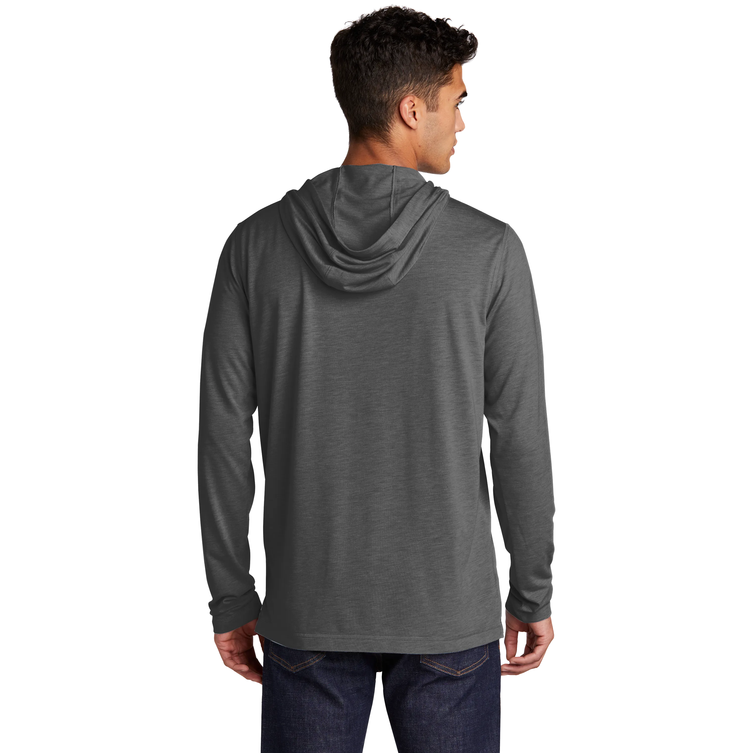 A2046M Mens Tri-Blend Wicking Long Sleeve Hoodie