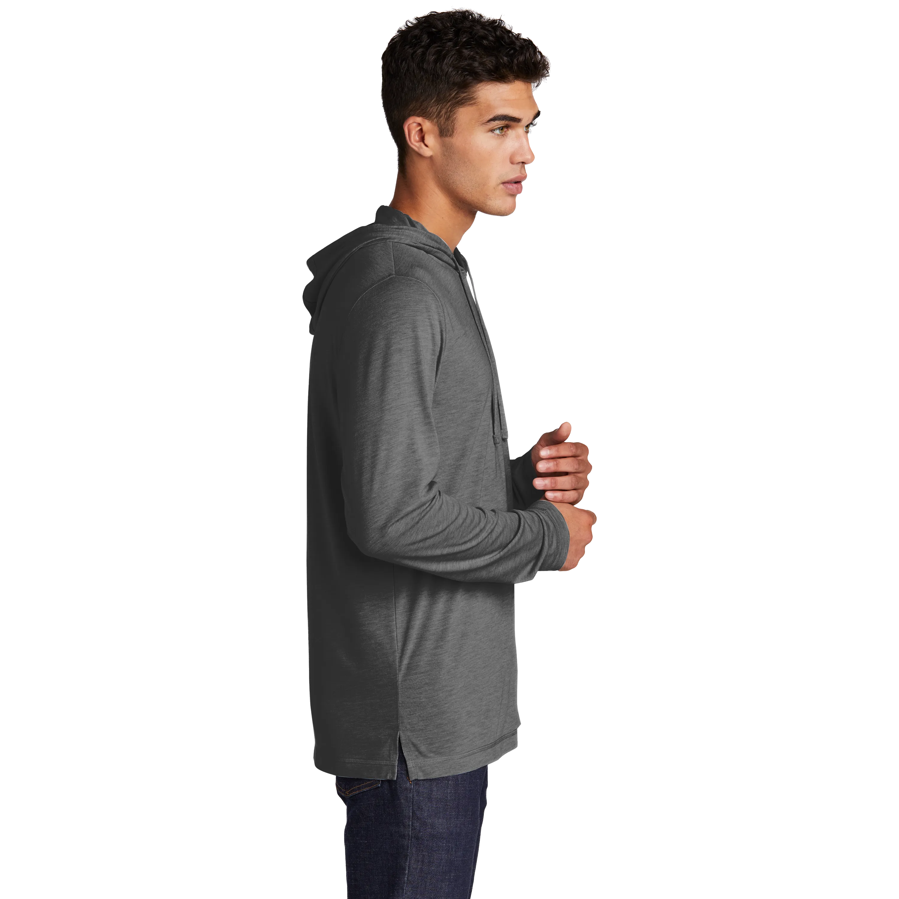 A2046M Mens Tri-Blend Wicking Long Sleeve Hoodie