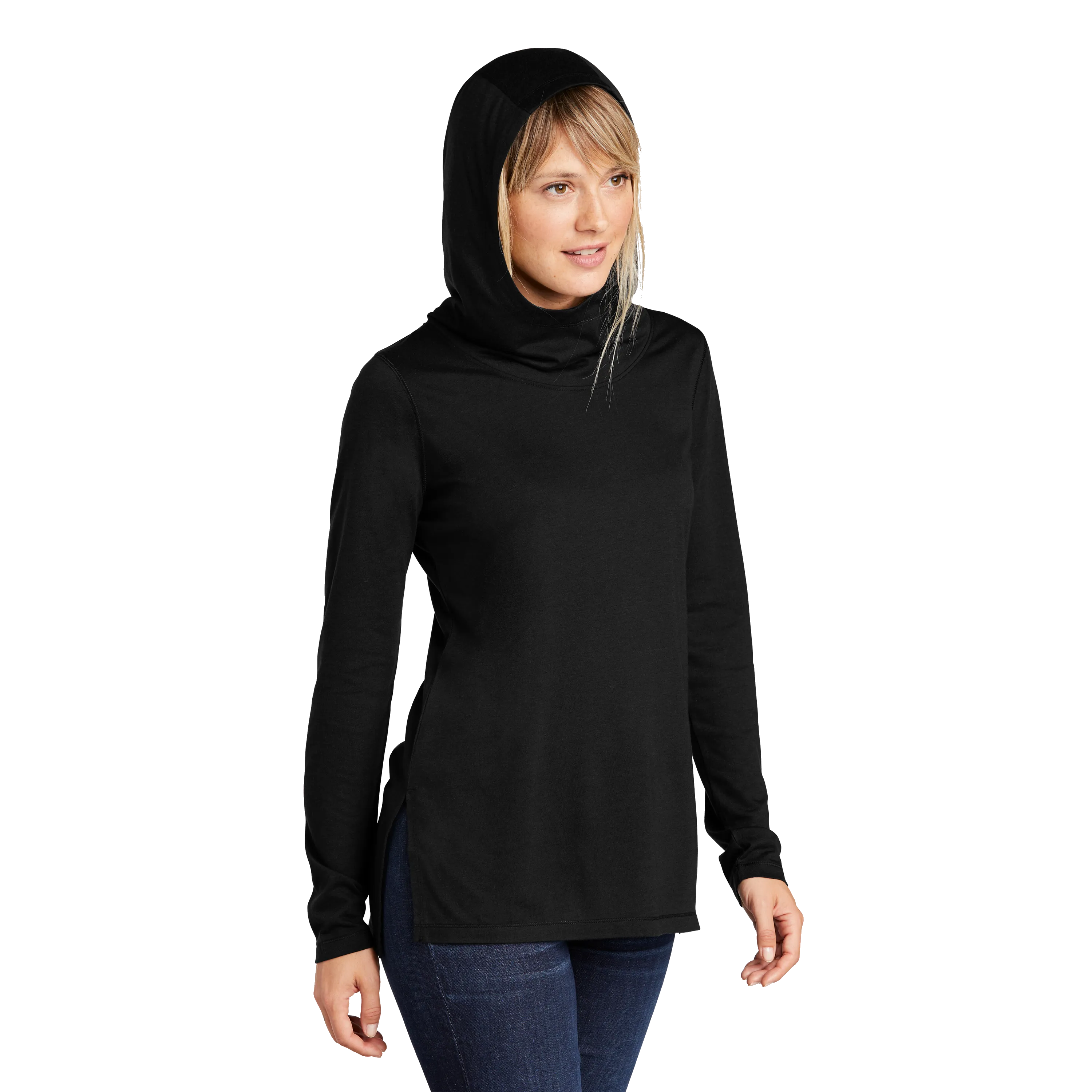 A2046W Ladies Tri-Blend Wicking Long Sleeve Hoodie