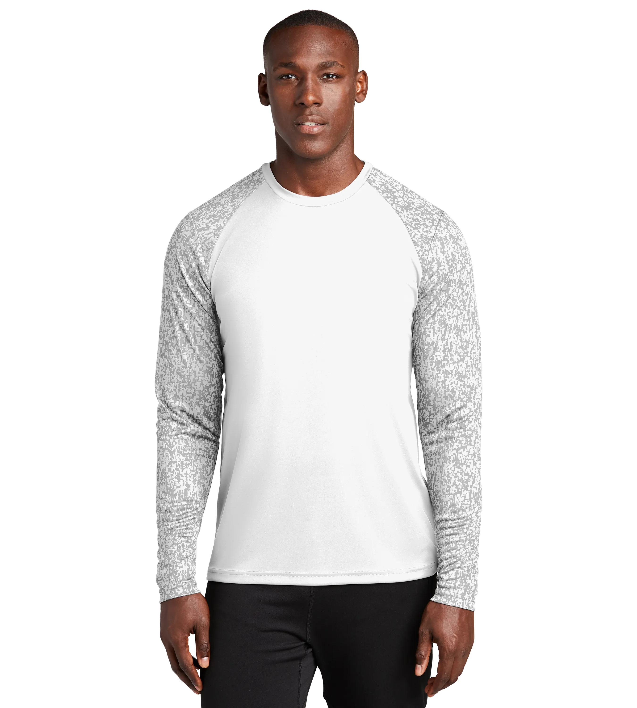A2055 Mens Long Sleeve Digi Camo Tee