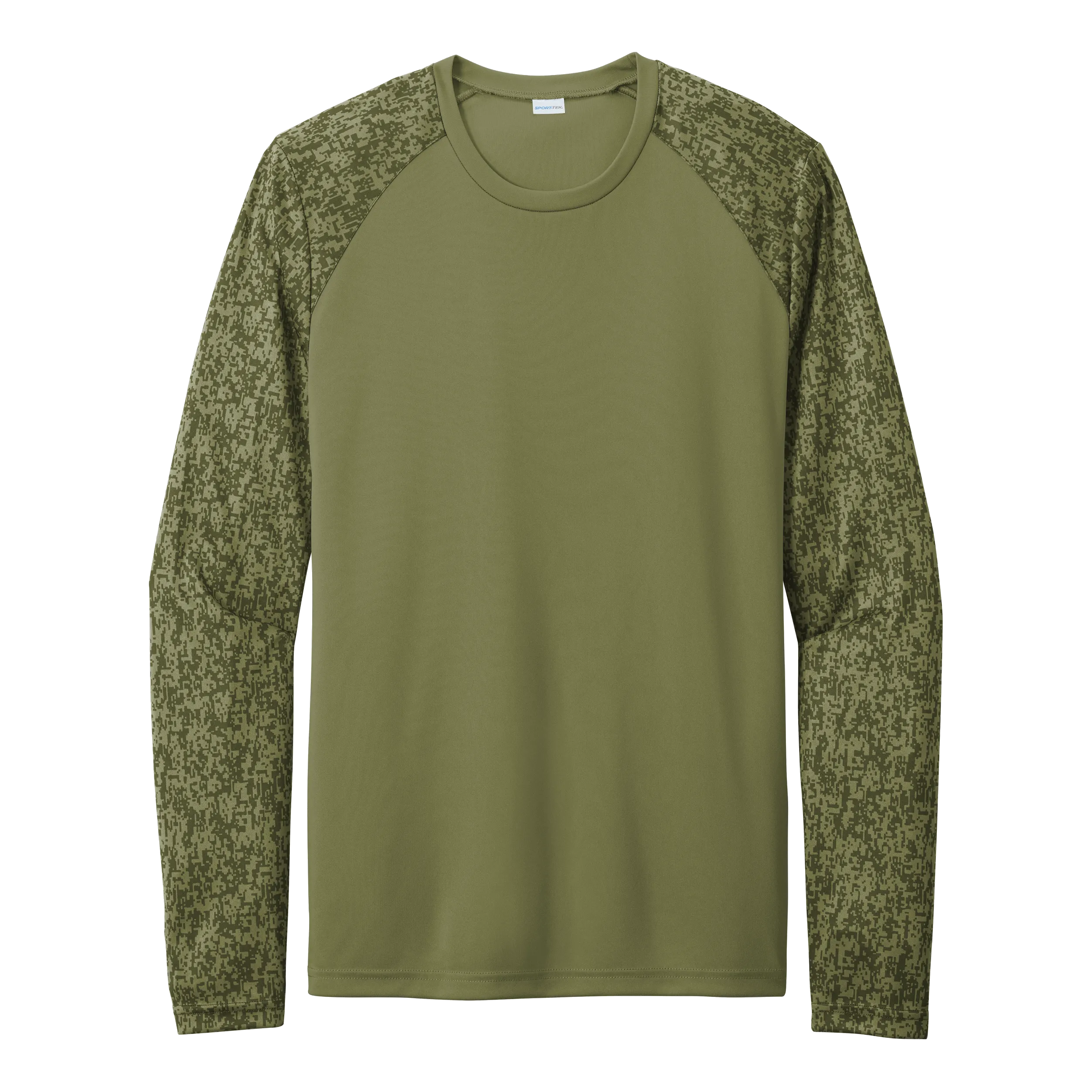A2055 Mens Long Sleeve Digi Camo Tee