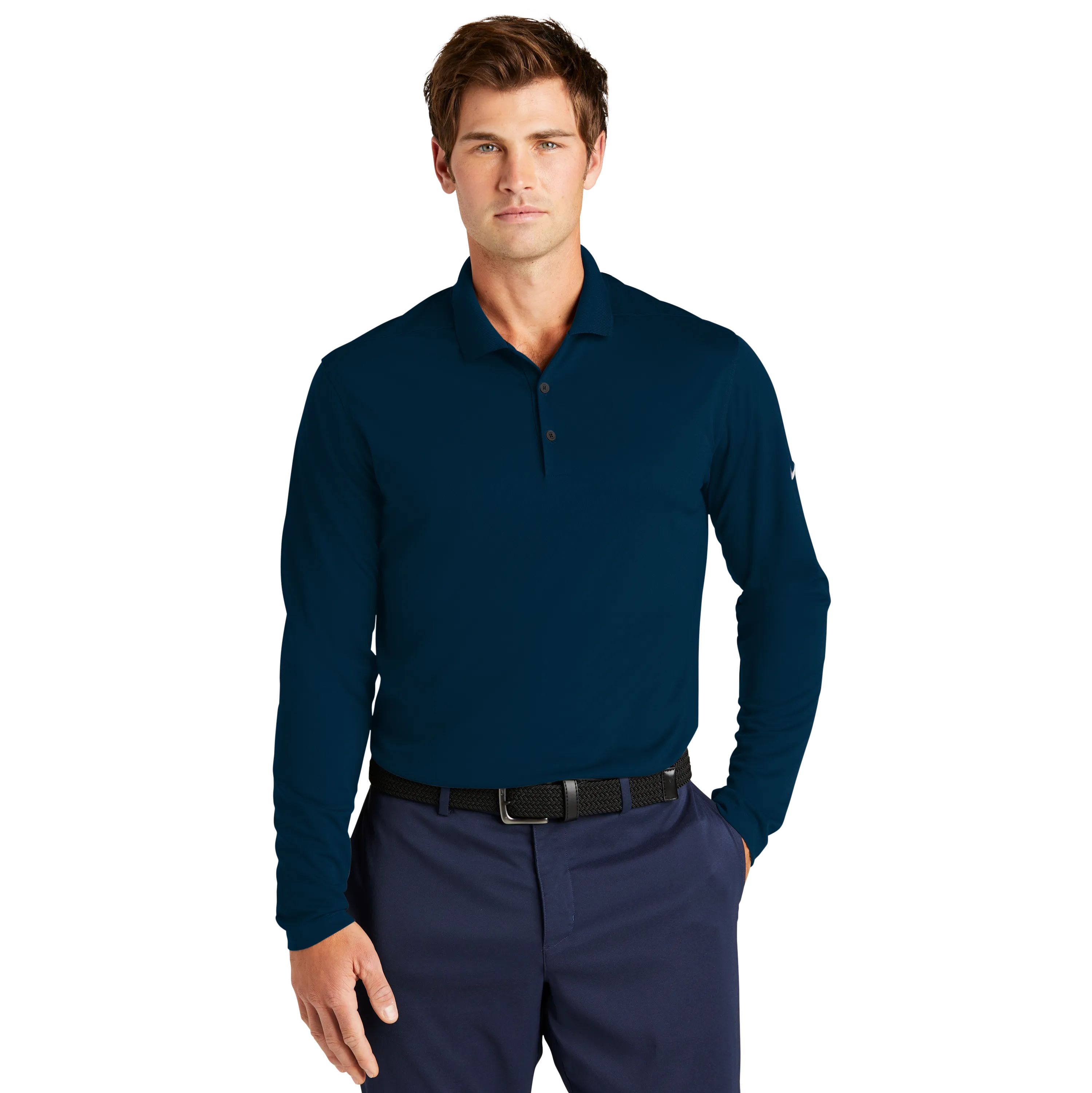 A2212M Mens Dri-Fit Micro Pique 2.0 Long Sleeve Polo