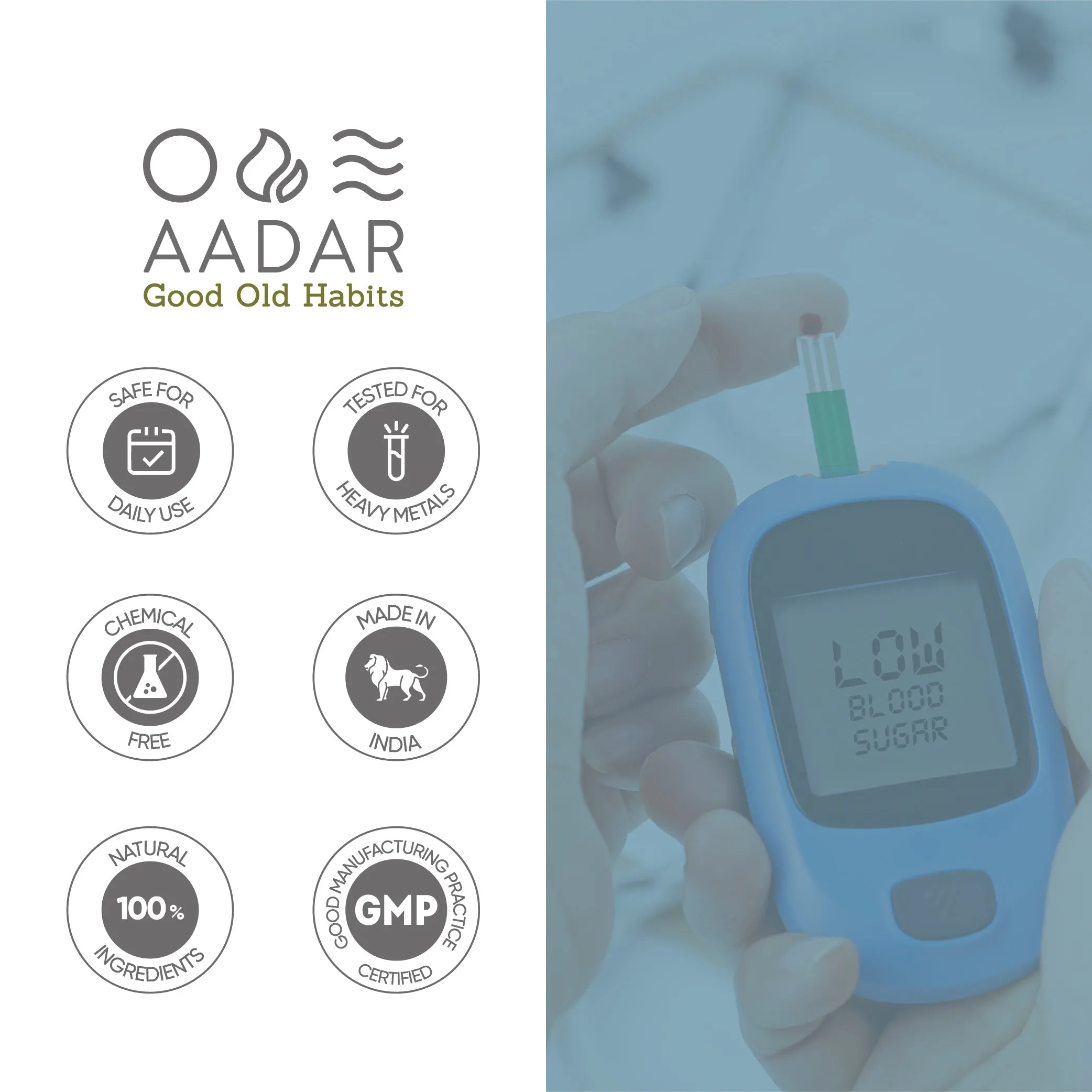 AADAR Old is Gold Combo Pack <br>  (2 x 60 Capsules   1 x 100 ml)