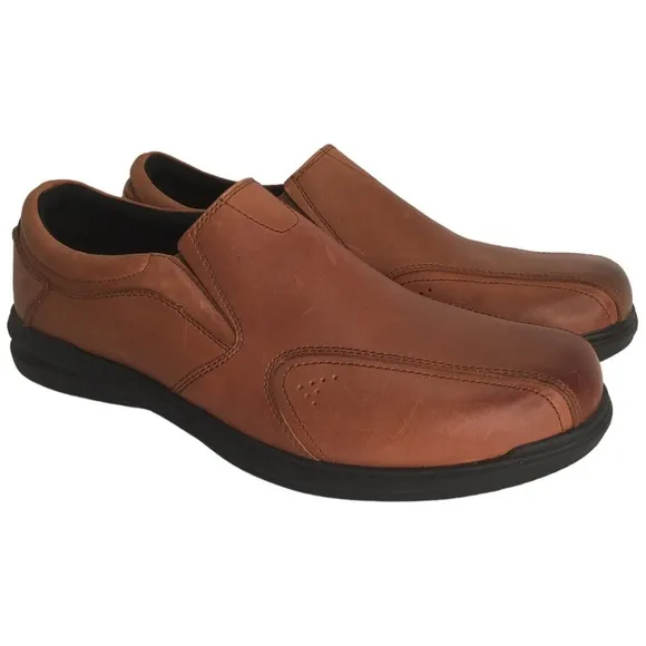 ABEO Leather Smart 3820 Loafer 3D Cushioned Orthotics Core Brown Mens 12M