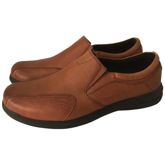 ABEO Leather Smart 3820 Loafer 3D Cushioned Orthotics Core Brown Mens 12M