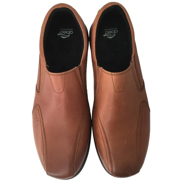 ABEO Leather Smart 3820 Loafer 3D Cushioned Orthotics Core Brown Mens 12M