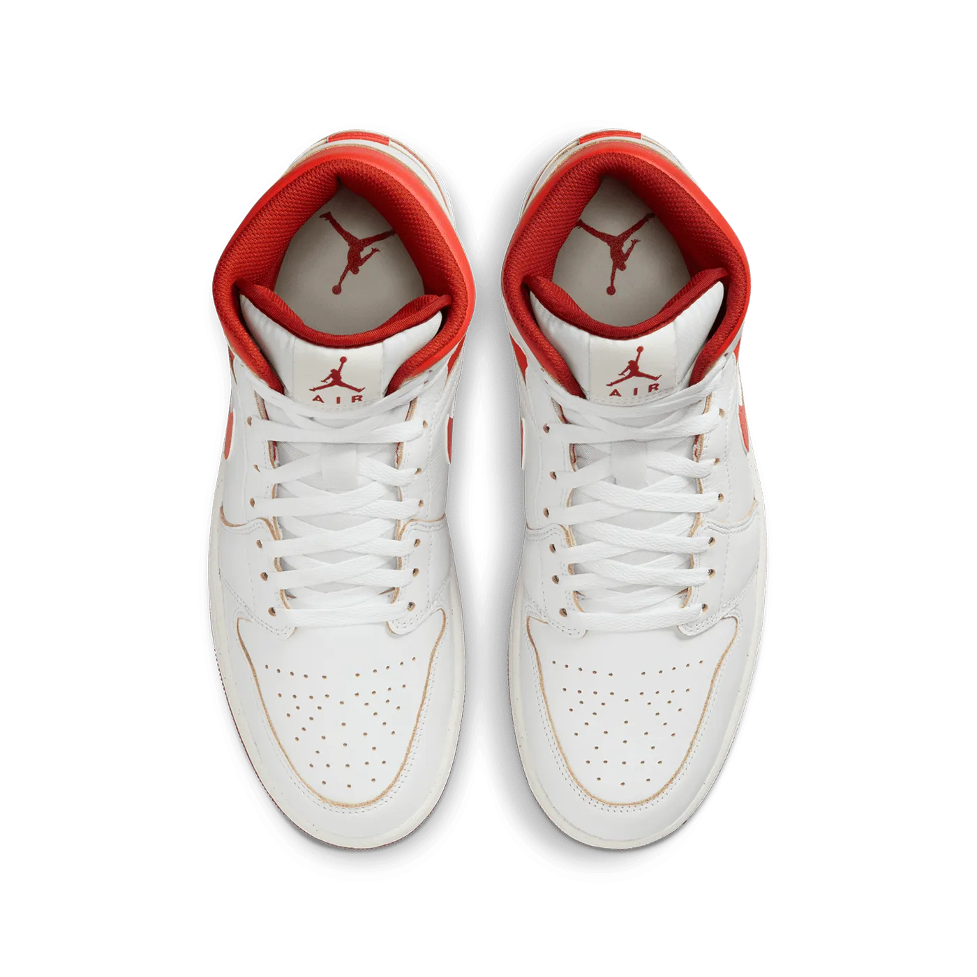 Air Jordan 1 Mid SE 'White and Dune Red'