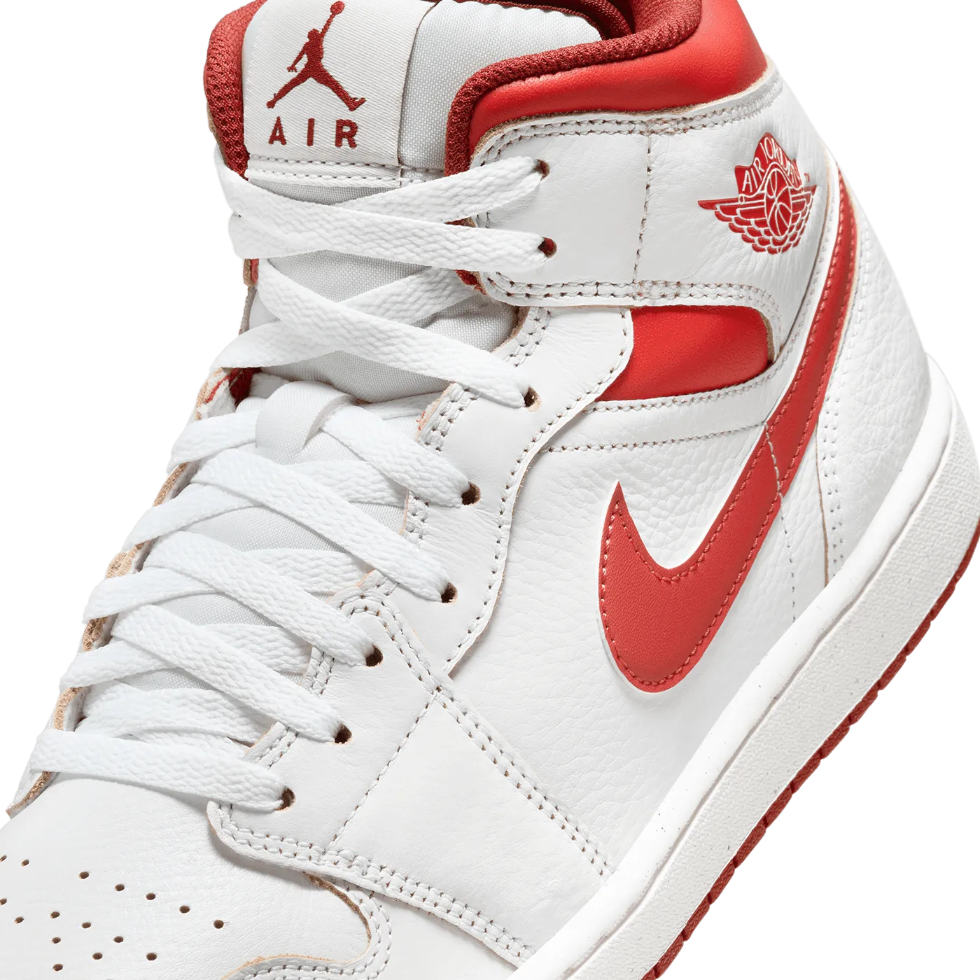 Air Jordan 1 Mid SE 'White and Dune Red'