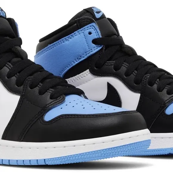 AIR JORDAN 1 RETRO HIGH OG GS “UNCTOE” BLUE/ BLACK &amp; WHITE— LITTLE BOYS 11C