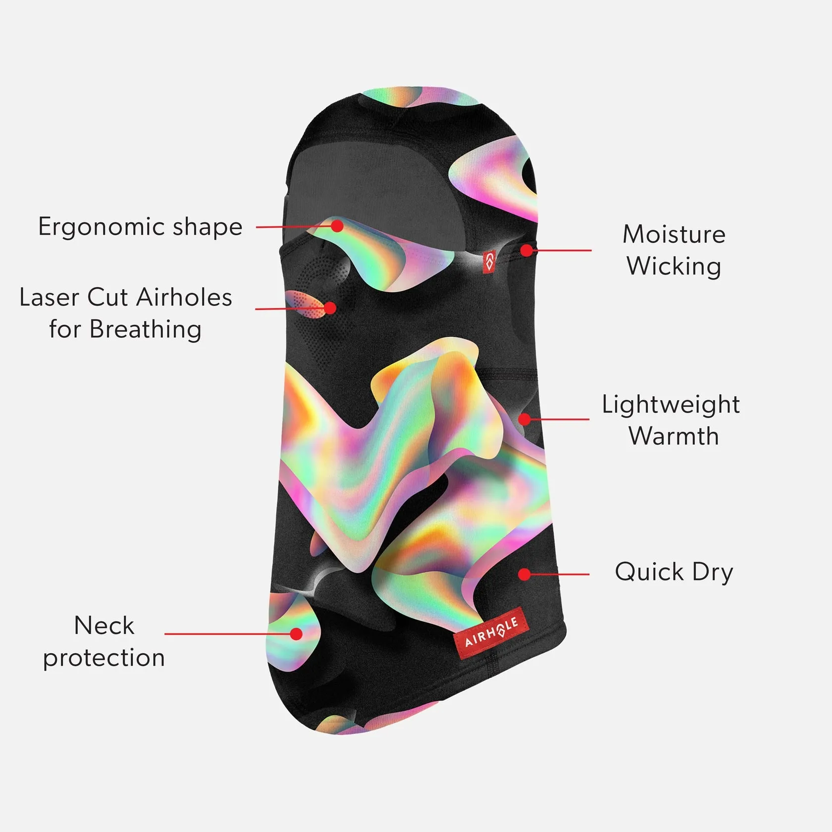 Airhole Laser Drytech Thermal Fleece Balaclava - Lava Lamp