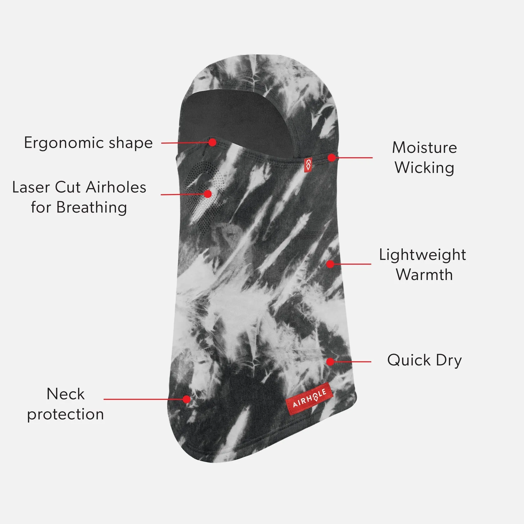 Airhole Laser Drytech Thermal Fleece Balaclava - Storm