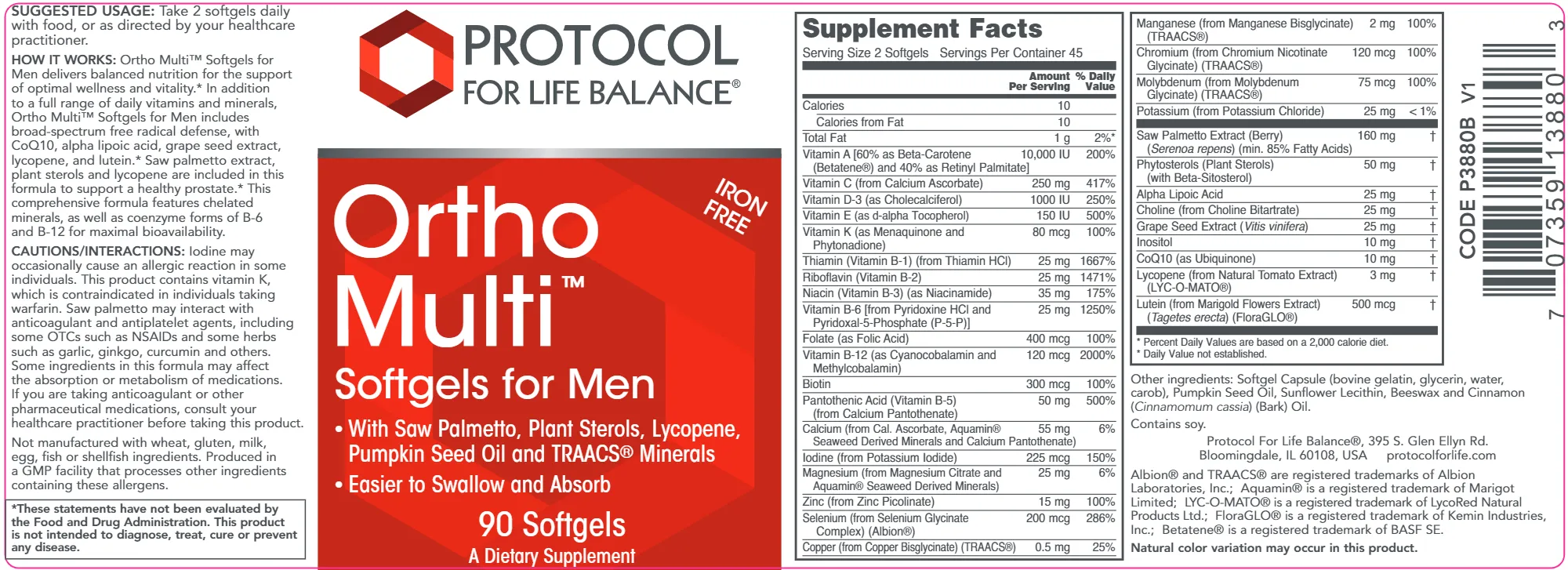 BACKORDER ONLY - Ortho Multi for Men