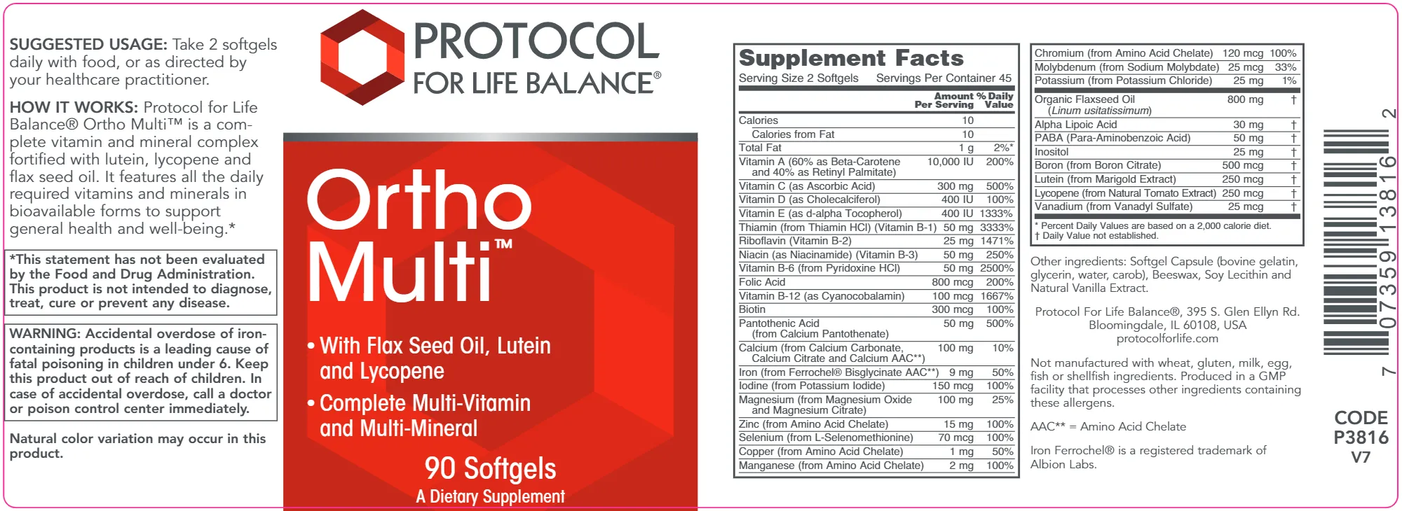 BACKORDER ONLY - Ortho Multi™ w/ Flax Oil
