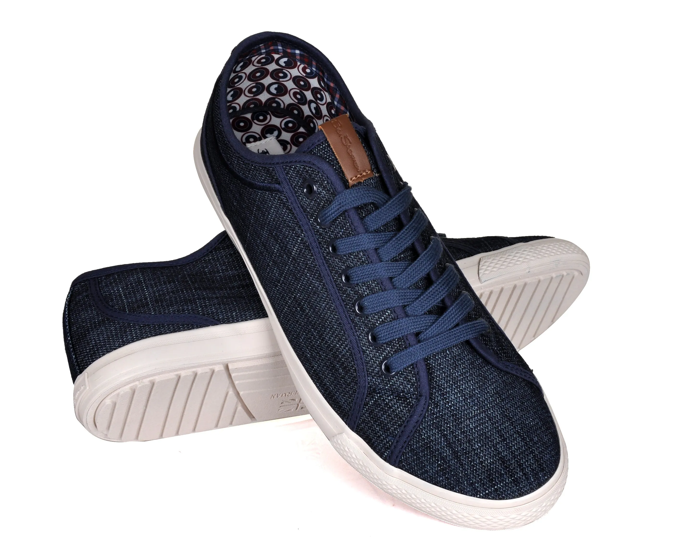 Ben Sherman Chandler LO BNM00017 Men's Denim Canvas Plaid Lifestyle Sneakers