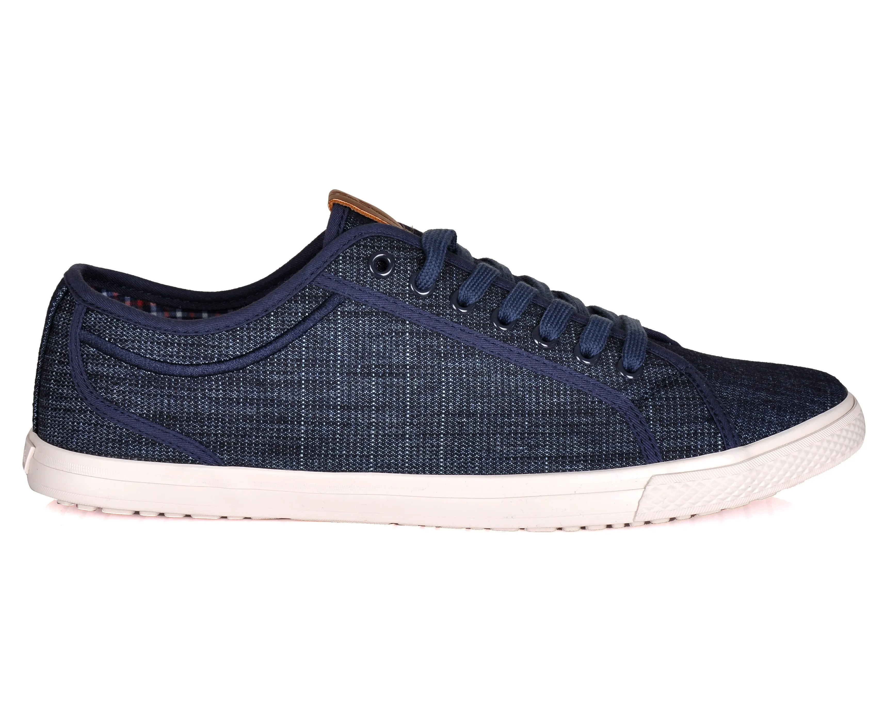 Ben Sherman Chandler LO BNM00017 Men's Denim Canvas Plaid Lifestyle Sneakers