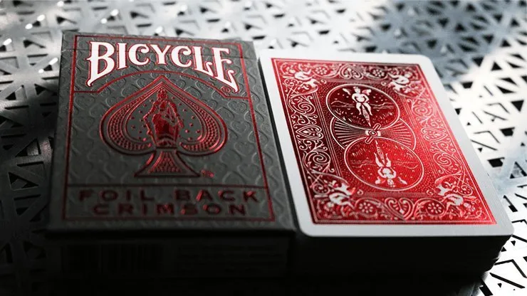 Bicycle Rider Back Crimson / Cobalt Luxe Version 2 by US Playing Card Co
