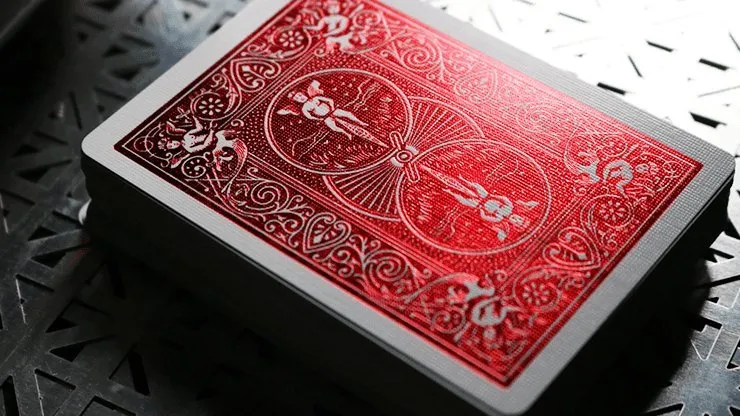 Bicycle Rider Back Crimson / Cobalt Luxe Version 2 by US Playing Card Co