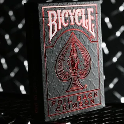 Bicycle Rider Back Crimson / Cobalt Luxe Version 2 by US Playing Card Co