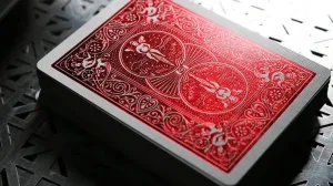Bicycle Rider Back Crimson / Cobalt Luxe Version 2 by US Playing Card Co
