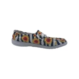 Black/White Sunflower Gypsy Jazz Shoes