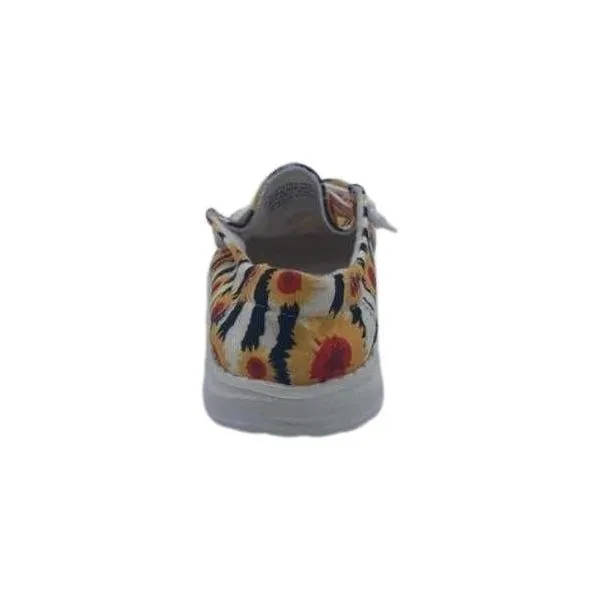 Black/White Sunflower Gypsy Jazz Shoes