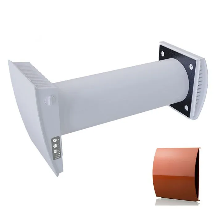Blauberg AERIS-MIDI-TER Aeris-Midi Decentralised Single Room Heat Recovery Unit - Terracotta Cowl