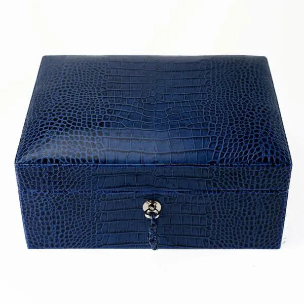 Brizard and co. The "Airflow" Cigar Humidor - Indigo Croco Pattern (30/40 Count)