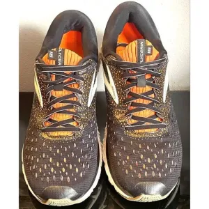 Brooks Mens Glycerin 16 Running Shoe Black/Orange Men’s Size 9.5.